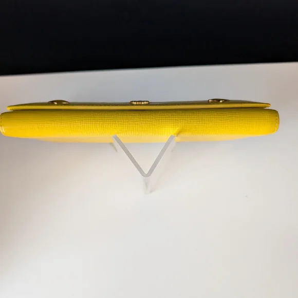 MCM Visetos Long Wallet in Rare Lemon Yellow